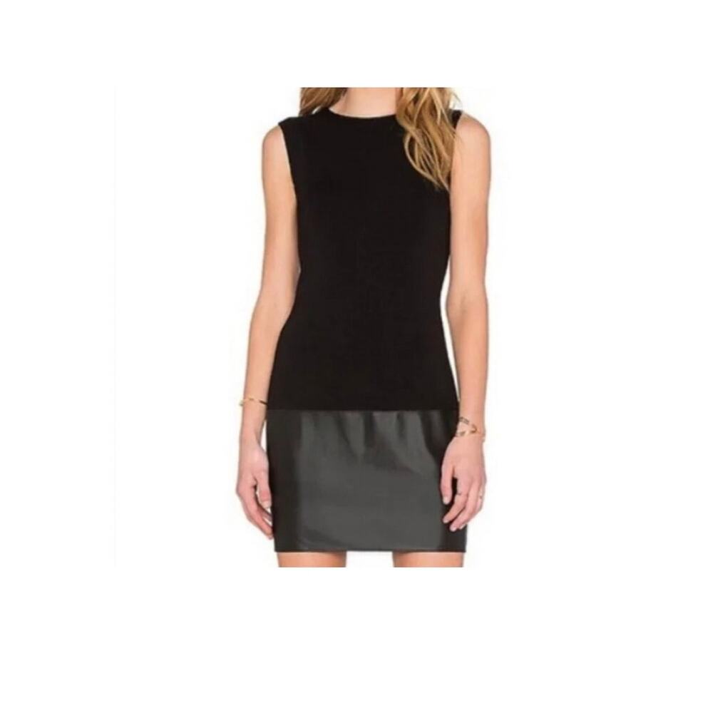 Bailey 44 Sleeveless Sedgwick Dress Size XS Black Edgey Chic Minimalist Mod Mini